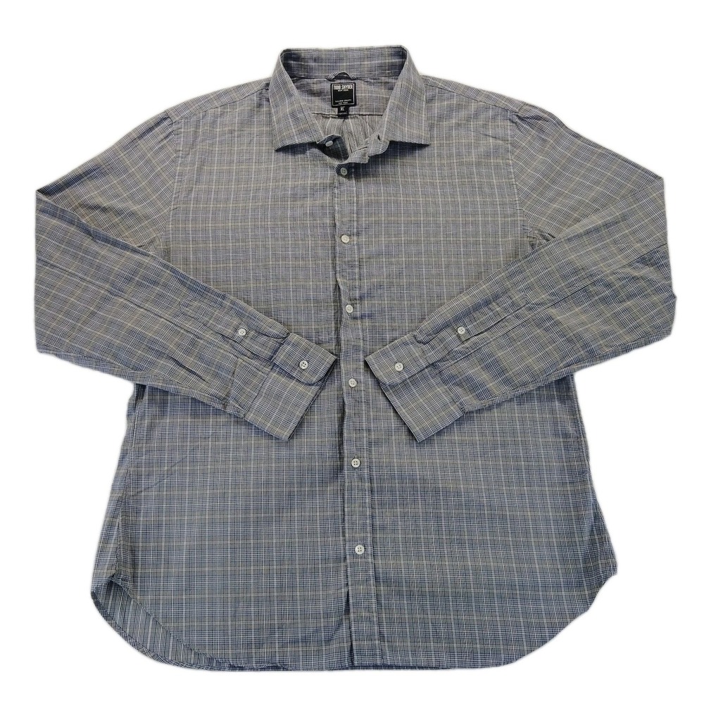 Todd Snyder Long Sleeve Button Up Dress Shirt Cotton Men's XL Gray Plaid